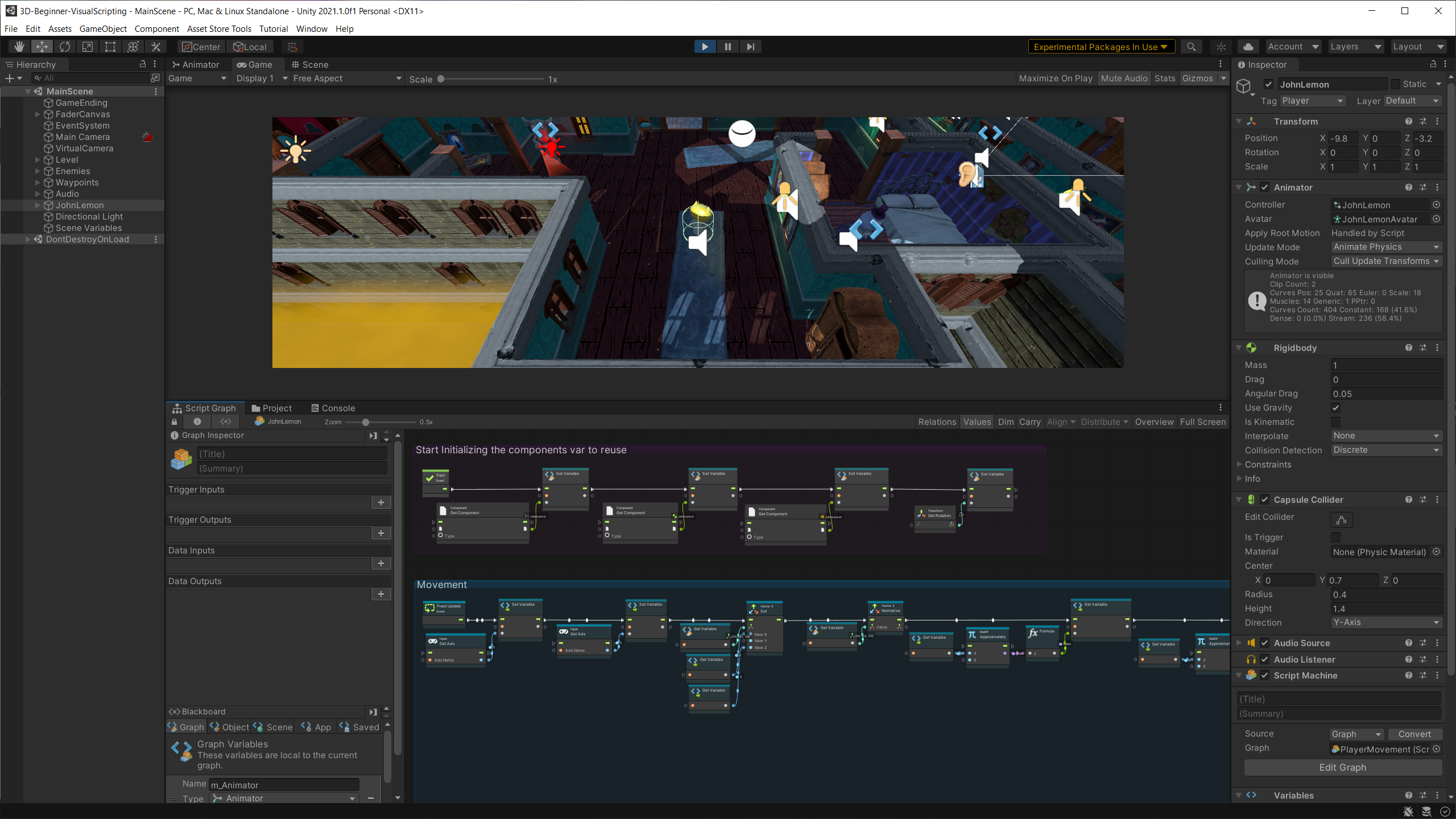 New Unity Visual Scripting Project Myanko